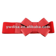 Red Wide Elastic For Belt Making With Bows